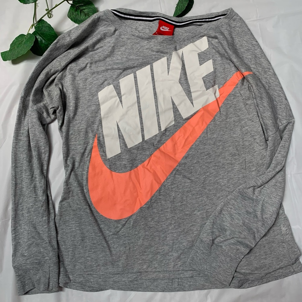 Nike long sleeve t shirt gray - Picture 3 of 4